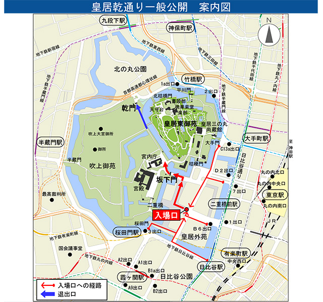 乾通り一般公開案内図